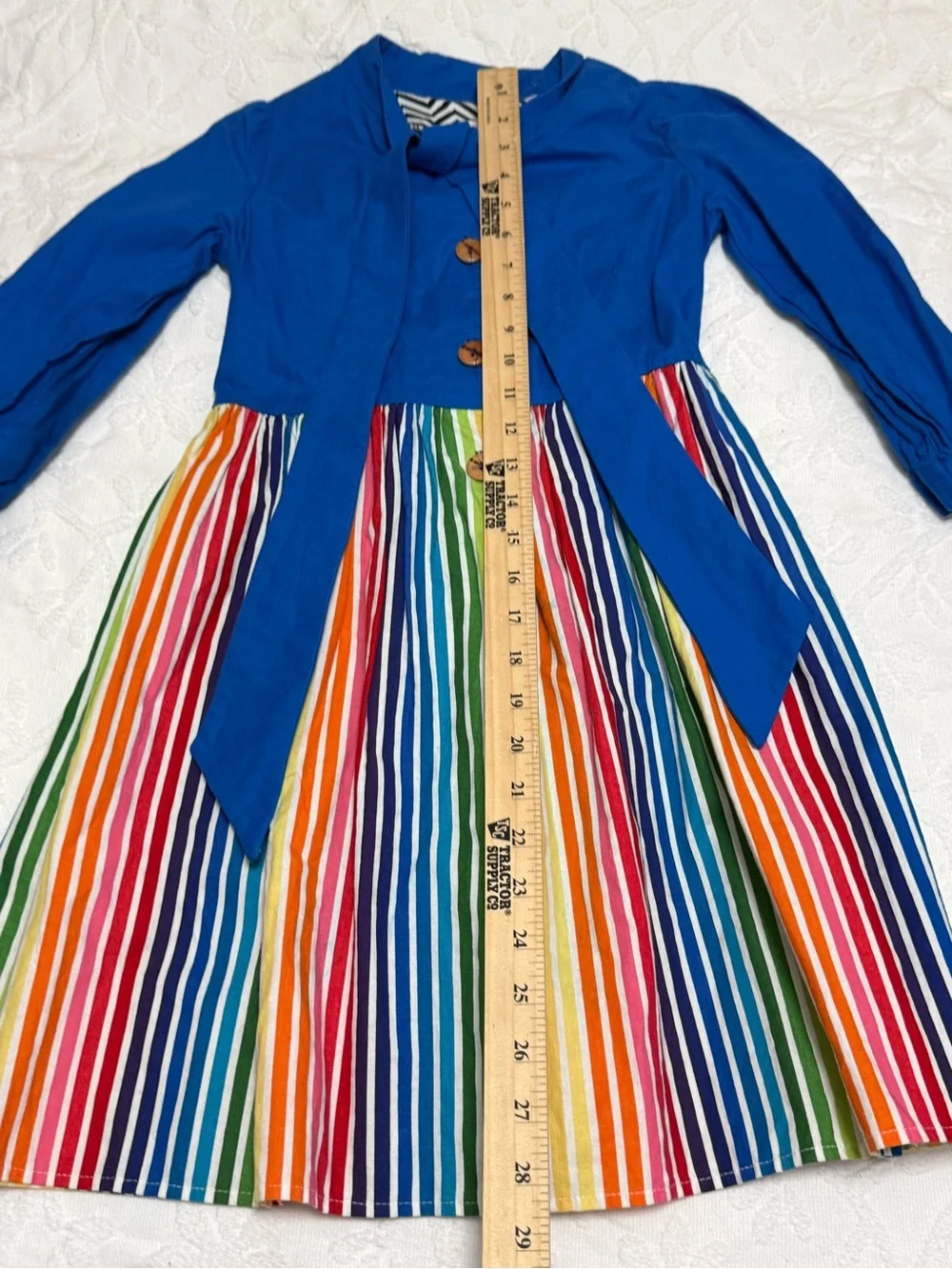 NWOT Misha Lulu Girls 12 Rainbow Twirl Dress USA Boutique School & Fall Photos